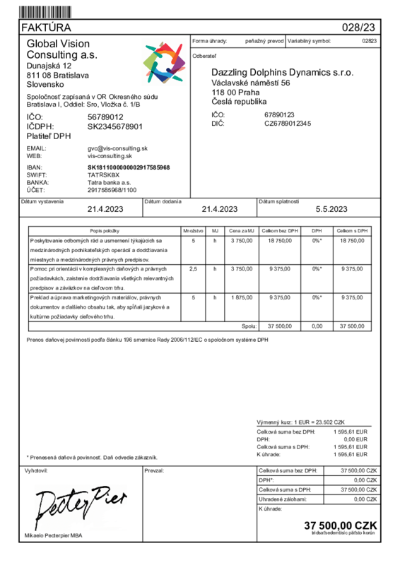Sample Fakt ra V Cudzej Mene Faktury Online English sample-fakt-ra-v-cudzej-mene-faktury-online-english